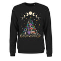 Black - Front - Grindstore Womens-Ladies Mystical Roots Solstice Christmas Sweatshirt