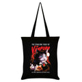Black-Multicoloured - Front - Horror Cats The Vampurr Vintage Tote Bag