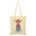 Cream-Red-Blue - Front - Grindstore All Good Books Come To Those Who Wait Tote Bag