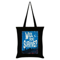Black-Blue - Front - Grindstore Will You Survive? Horror Tote Bag