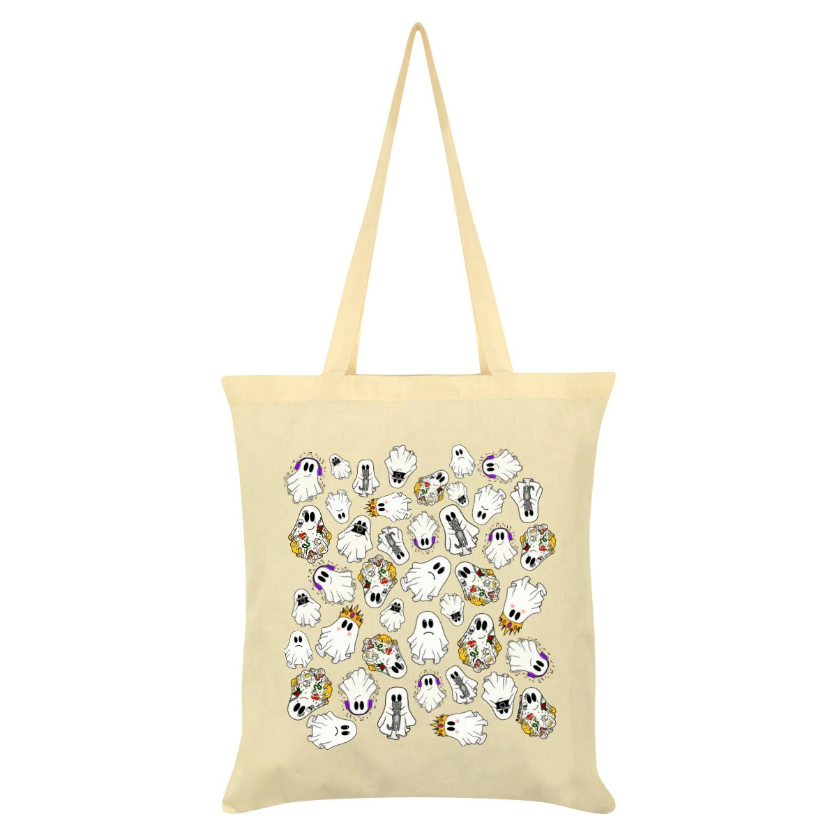 Cream-White - Front - Grindstore The Boo Crew! Tote Bag