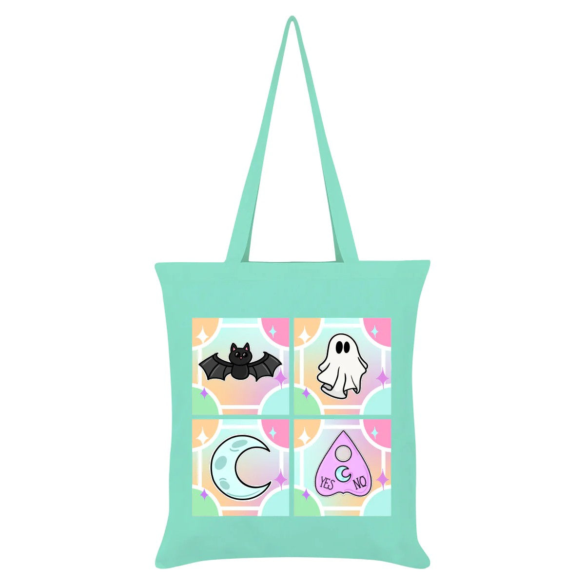 Mint Green - Front - Grindstore Galaxy Ghouls Tote Bag
