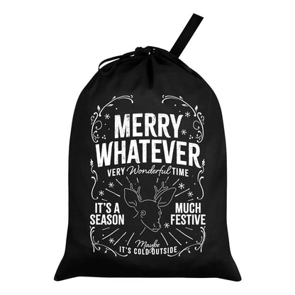 Black - Front - Grindstore Merry Whatever Santa Sack