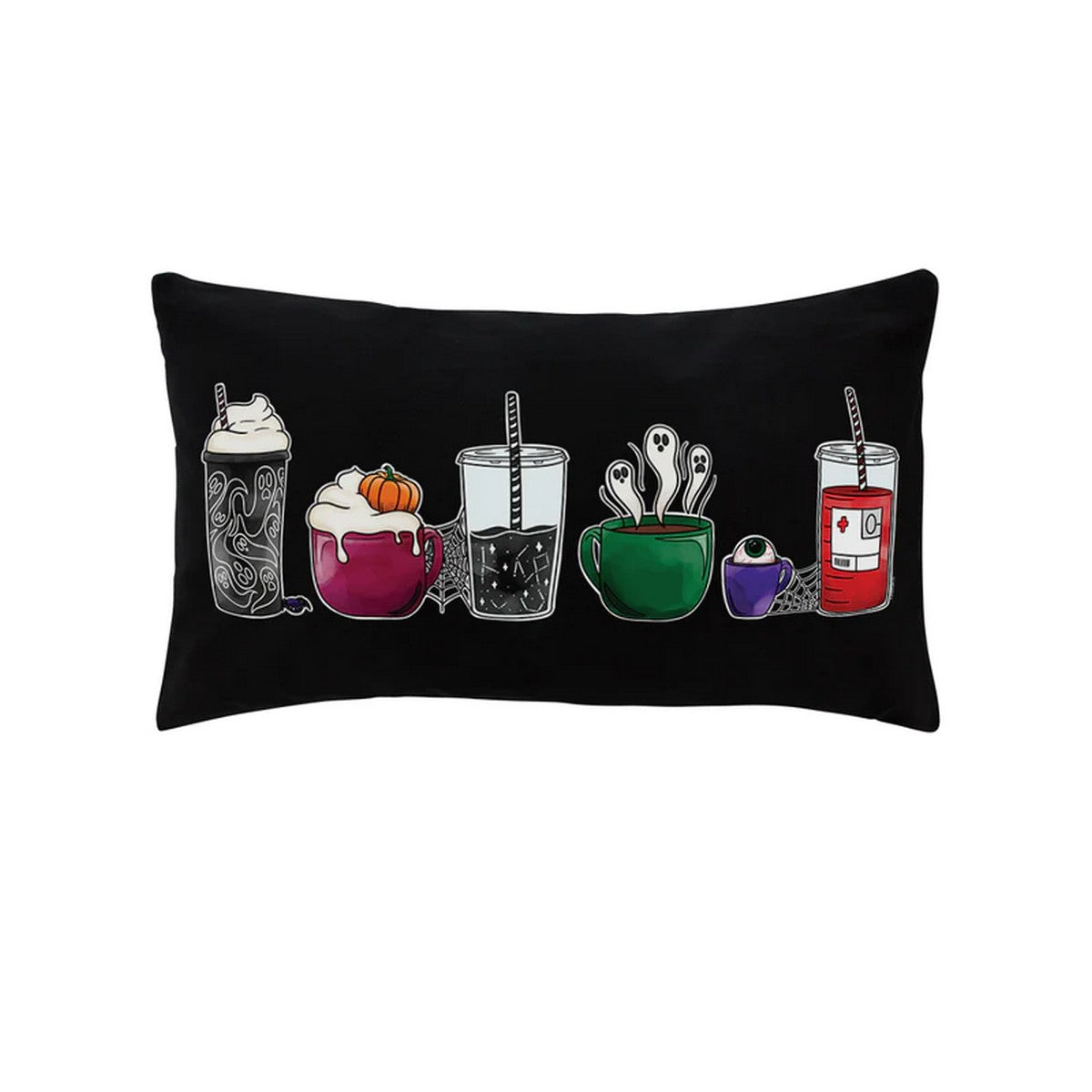 Black - Front - Grindstore Deadly Delights Halloween Filled Cushion