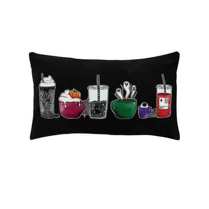 Black - Front - Grindstore Deadly Delights Halloween Filled Cushion