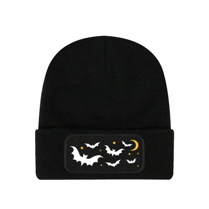 Black - Front - Grindstore Unisex Adult Night Bats Beanie
