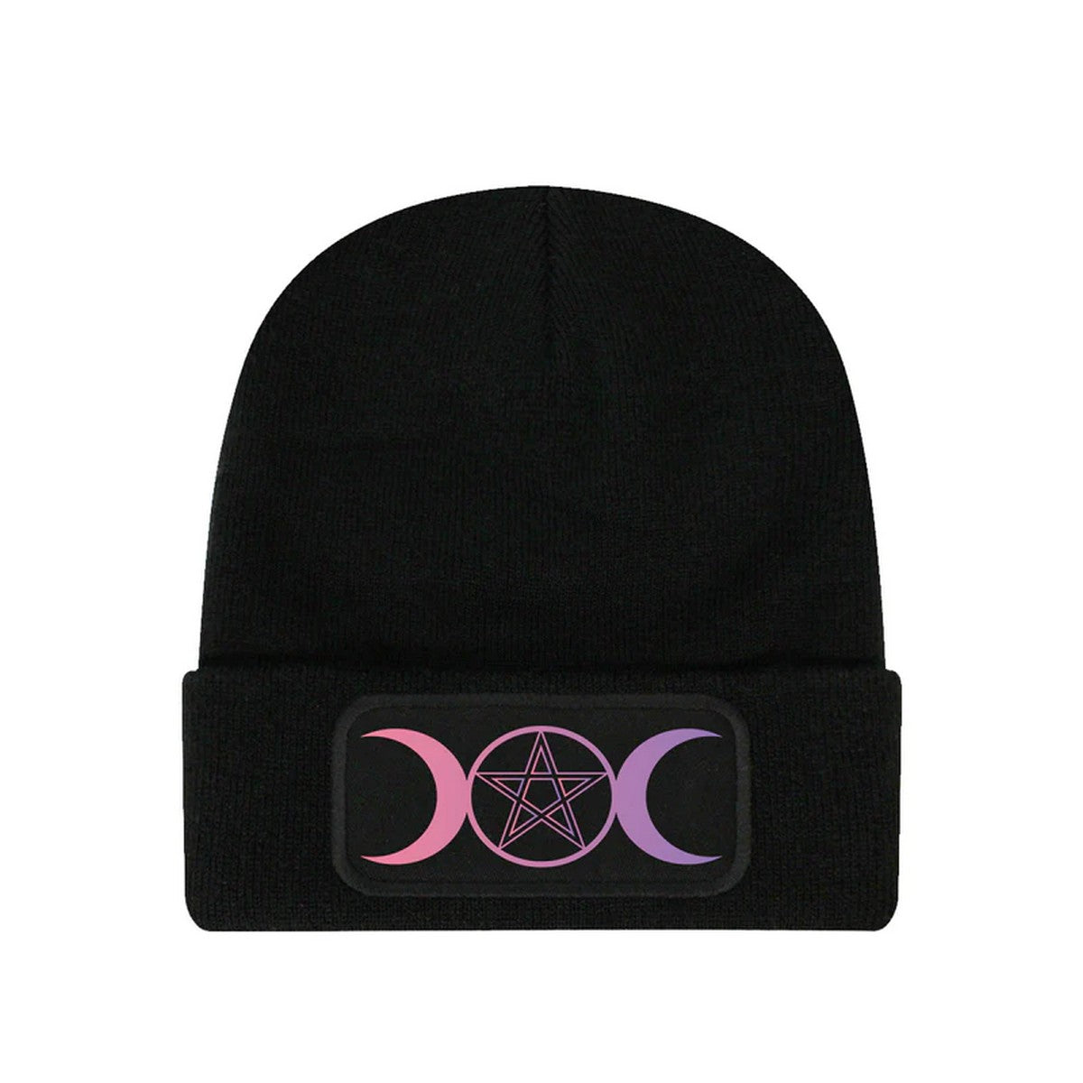 Black - Front - Grindstore Triple Moon Beanie