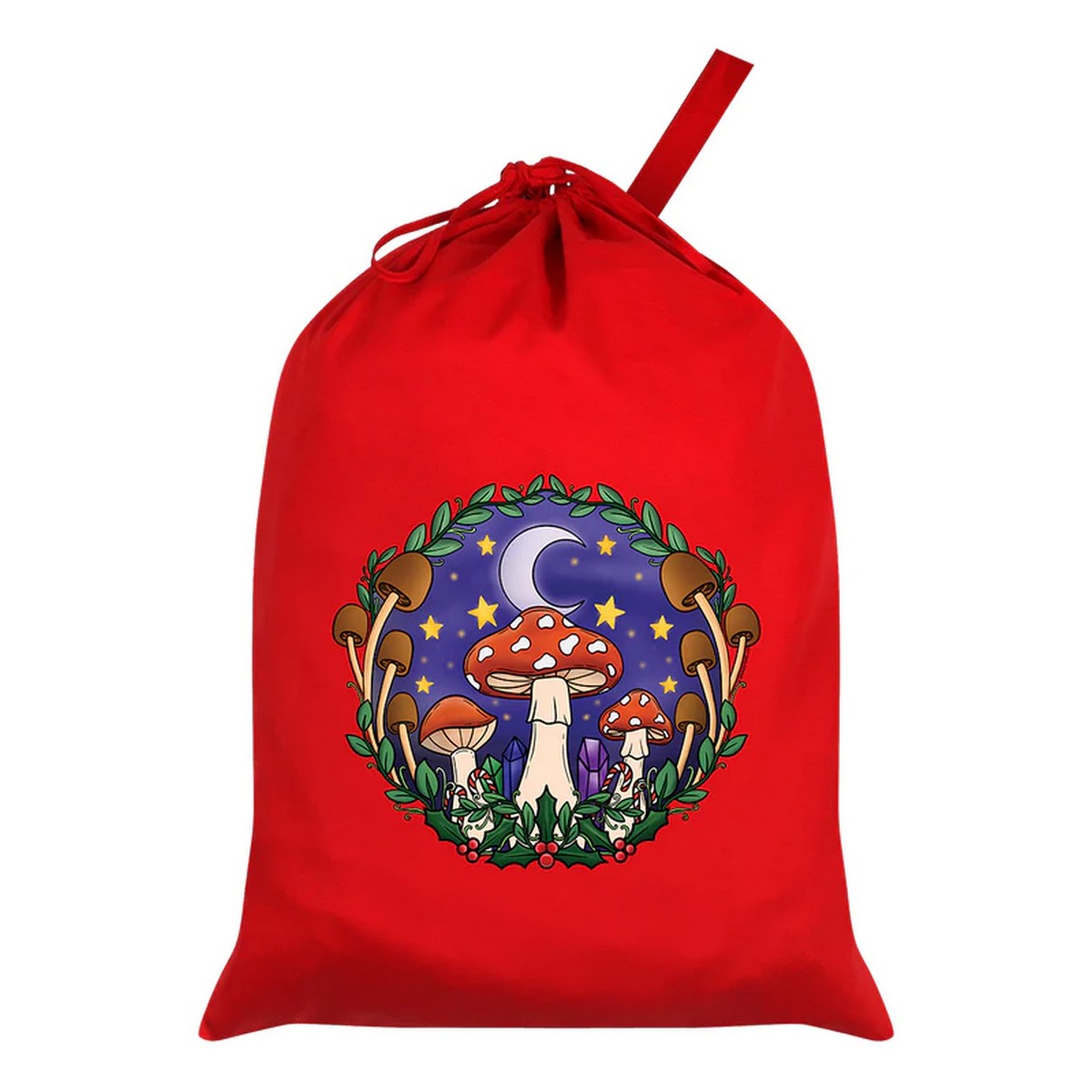 Red - Front - Grindstore Festive Fungi Santa Sack