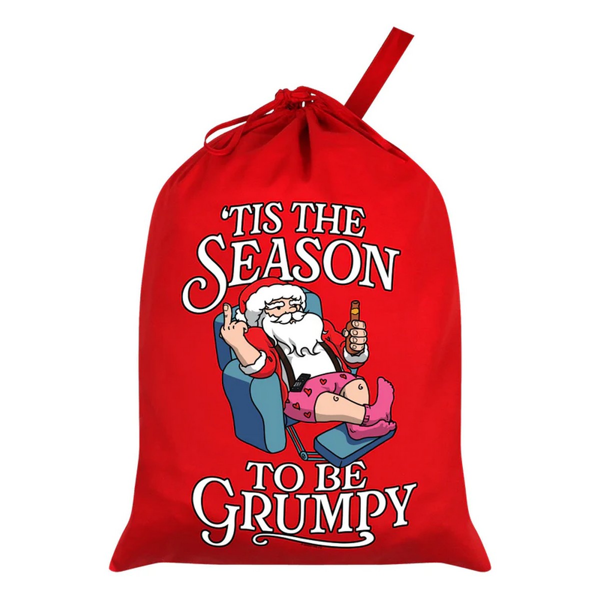 Red - Front - Grindstore ´Tis The Season To Be Grumpy Santa Sack