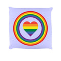 Lilac - Front - Grindstore Rainbow Heart Filled Cushion