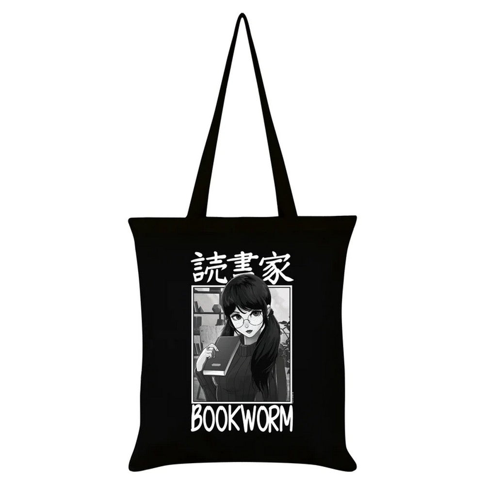 Black - Front - Grindstore Tokyo Spirit Bookworm Tote Bag