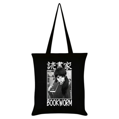 Black - Front - Grindstore Tokyo Spirit Bookworm Tote Bag