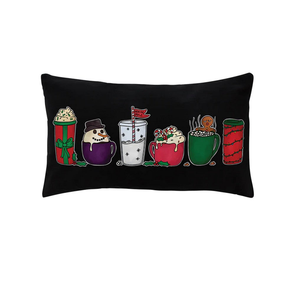 Black - Front - Grindstore Winter Warmers Rectangle Christmas Cushion