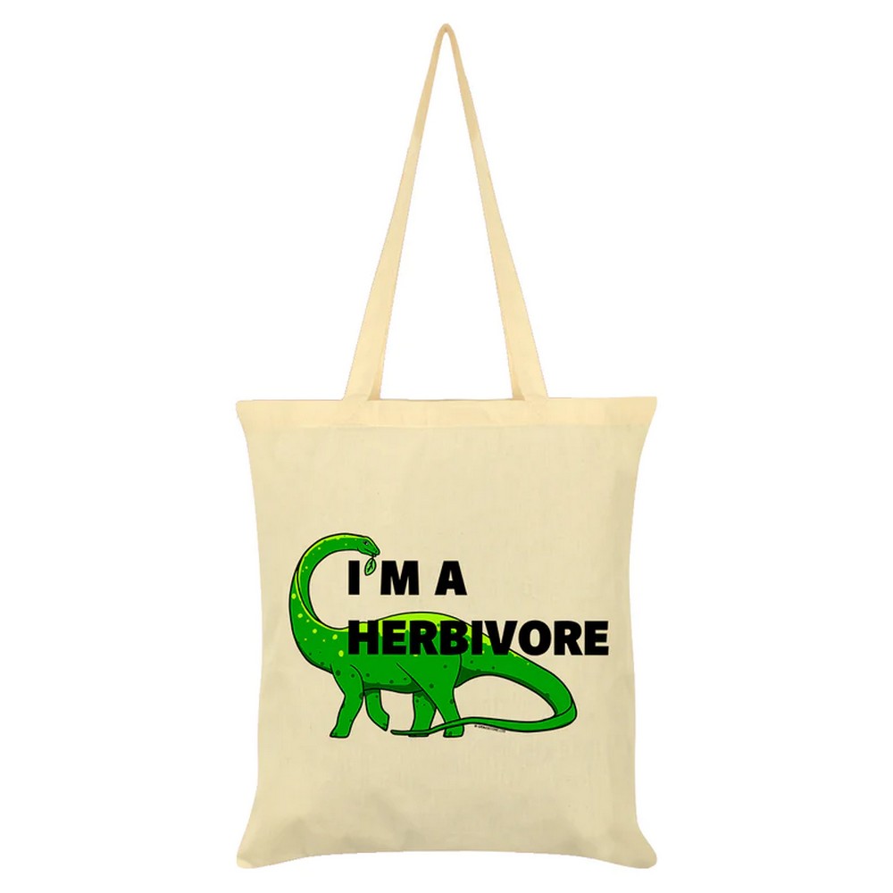 Cream - Front - Grindstore I´m A Herbivore Tote Bag