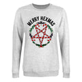 Grey - Front - Grindstore Womens-Ladies Merry Hexmas Christmas Jumper