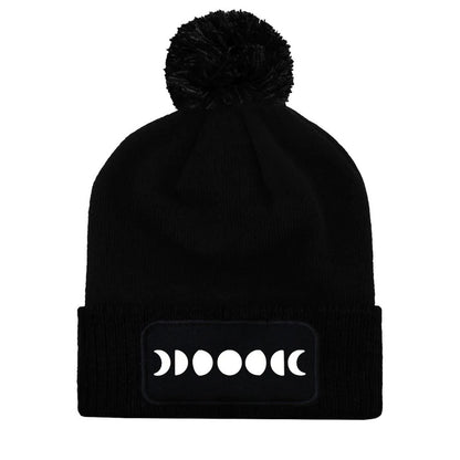 Black - Front - Grindstore Phases Of The Moon Beanie