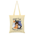 Cream - Front - Grindstore One Cat Short Of Crazy Tote Bag
