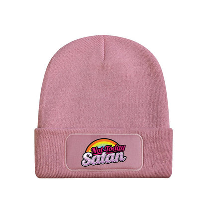 Pink - Front - Grindstore Not Today Satan Beanie