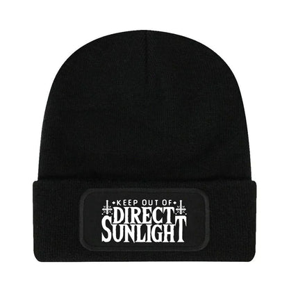 Black - Front - Grindstore Keep Out Of Direct Sunlight Beanie