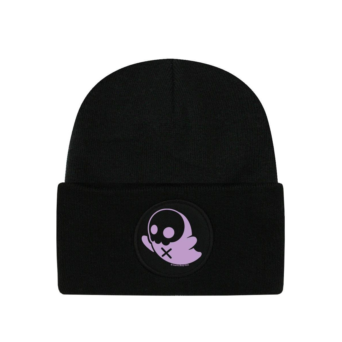 Black - Front - Cosmic Boop Haunting Beanie