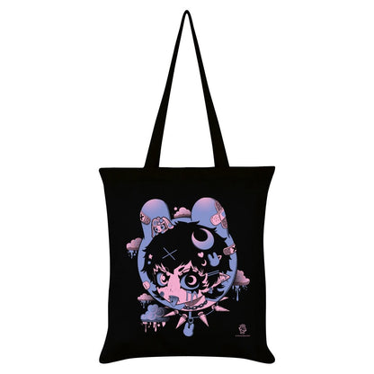 Black-Pink - Front - Cosmic Boop Luna Being Tote Bag