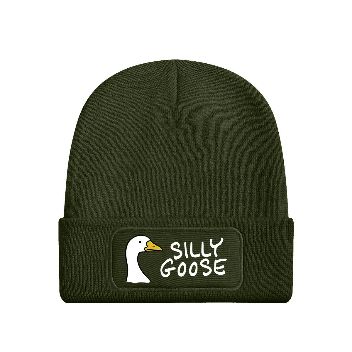 Olive Green - Front - Grindstore Silly Goose Beanie