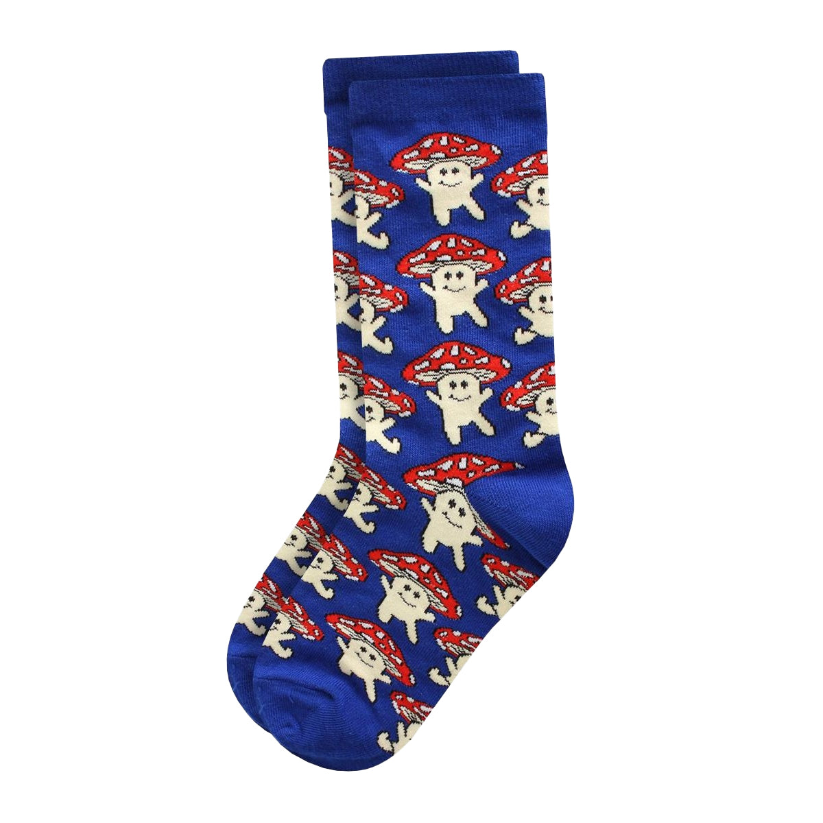 Blue - Front - Twisted Soles Unisex Adult Little Mushrooms Novelty Socks