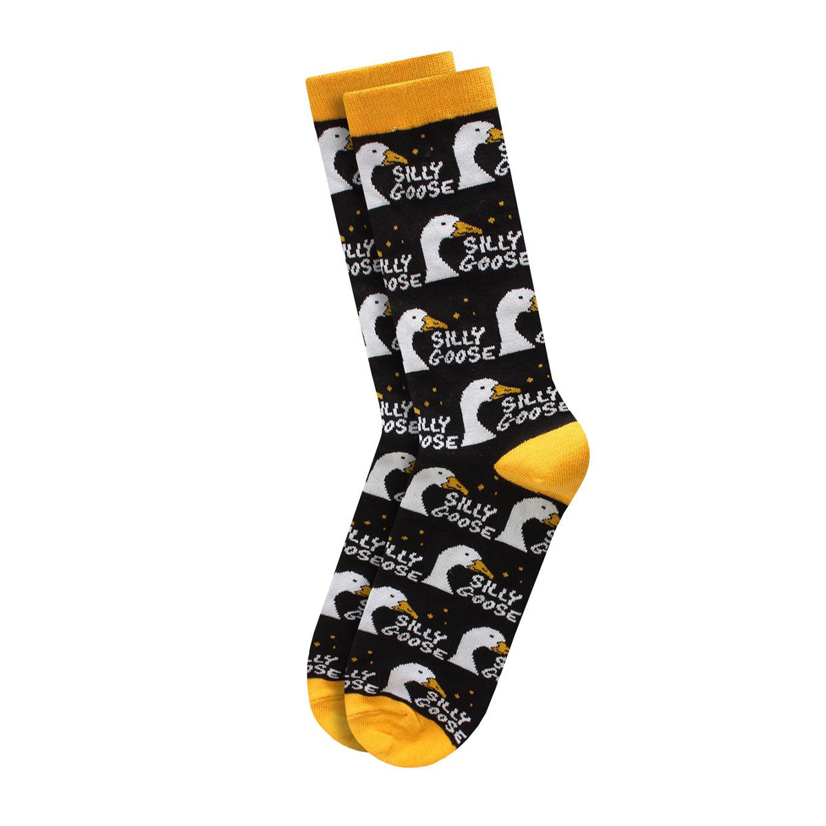 Black - Back - Twisted Soles Unisex Adult Silly Goose Novelty Socks