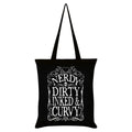 Black - Front - Grindstore Nerdy Dirty Inked & Curvy Tote Bag