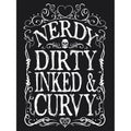 Black - Lifestyle - Grindstore Ladies-Womens Nerdy Dirty Inked & Curvy Premium T-Shirt