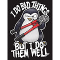 Black - Side - Psycho Penguin Mens  I Do Bad Things Premium T-Shirt