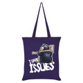 Purple - Front - Psycho Penguin I Have Issues Tote Bag