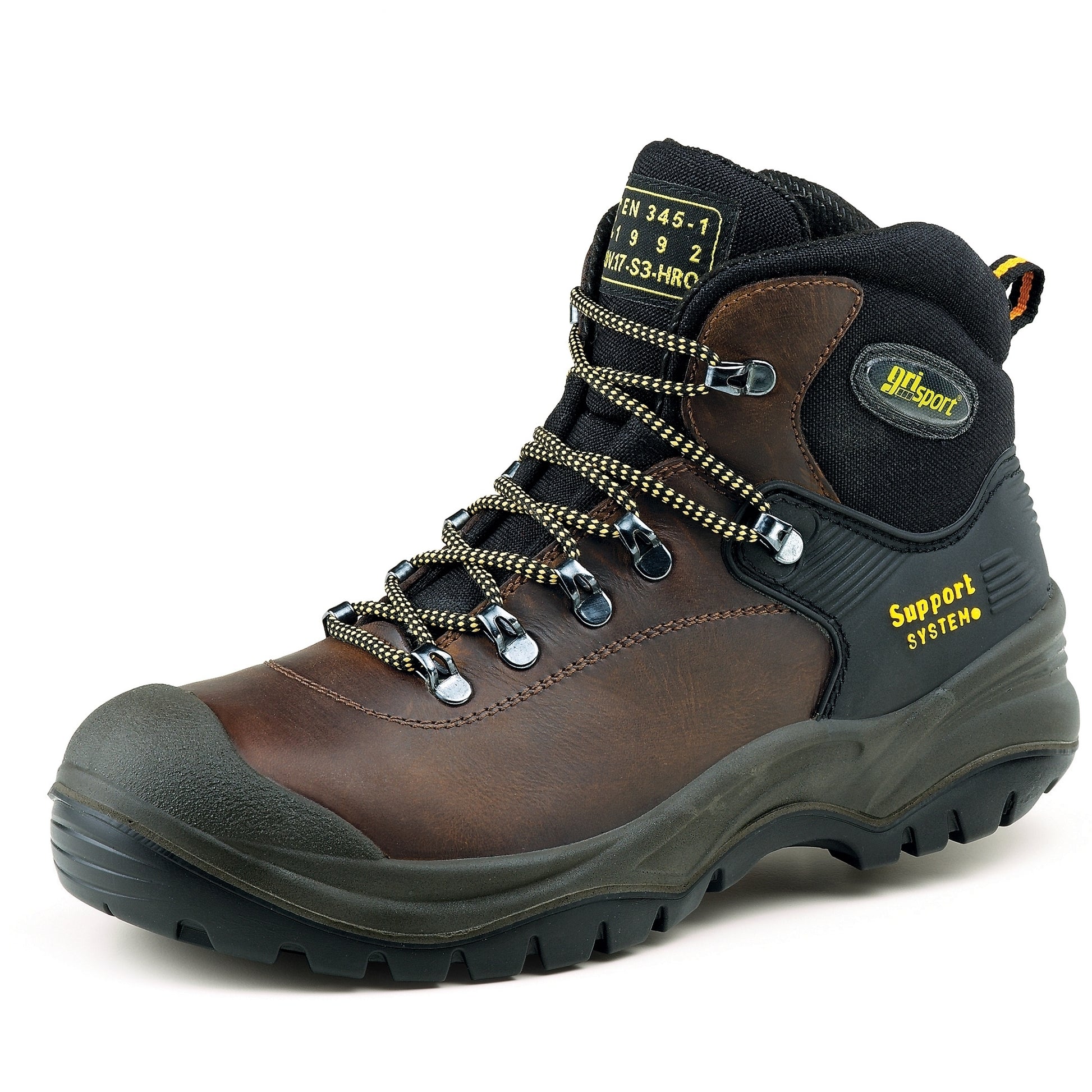 Brown - Side - Grisport Mens Contractor Leather Safety Boots