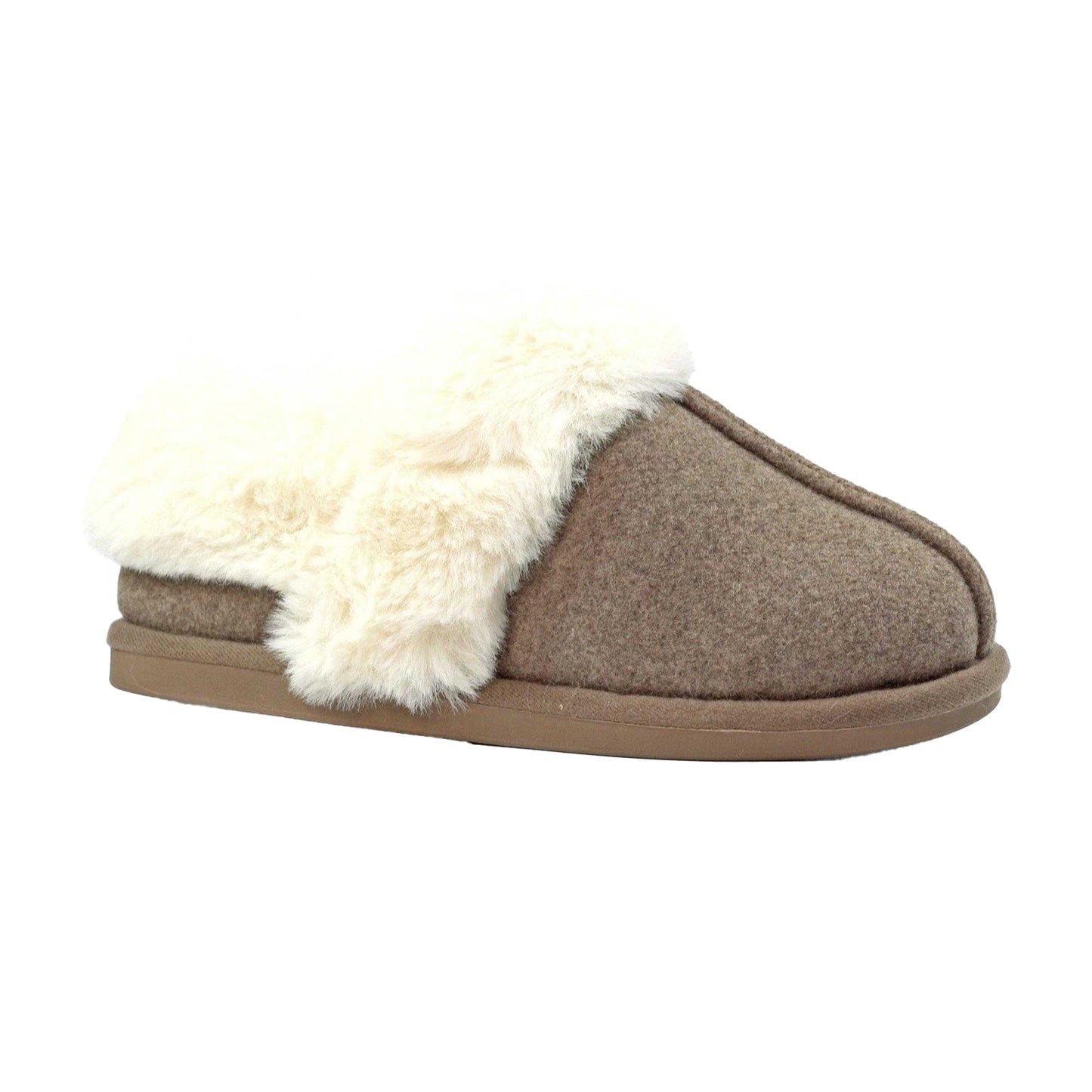 Taupe - Front - Lunar Womens-Ladies Ember III Slippers