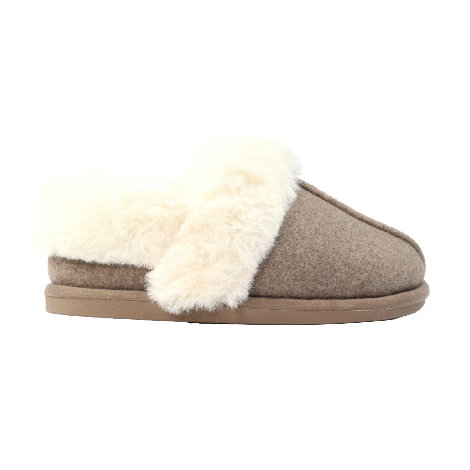 Taupe - Side - Lunar Womens-Ladies Ember III Slippers