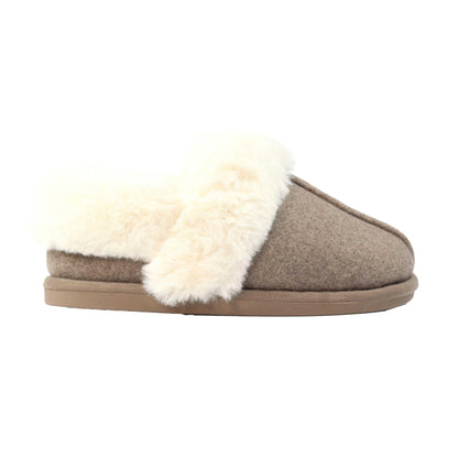 Taupe - Side - Lunar Womens-Ladies Ember III Slippers