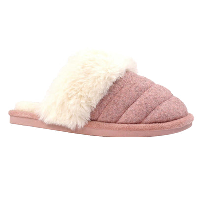 Pink - Front - Lunar Womens-Ladies Carol II Slippers