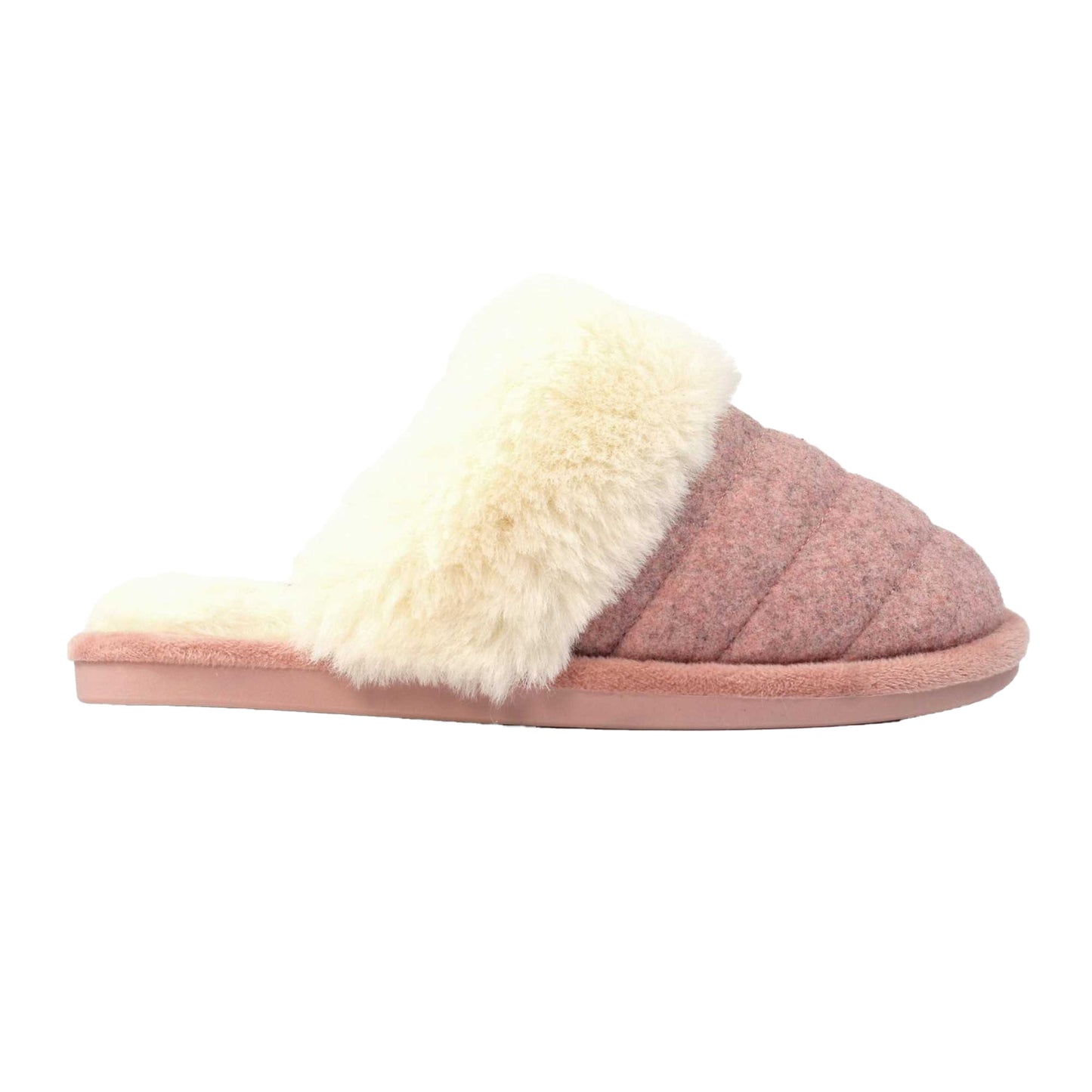 Pink - Side - Lunar Womens-Ladies Carol II Slippers
