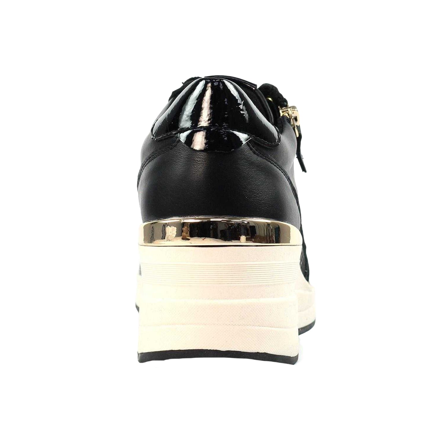 Black - Back - Lunar Womens-Ladies Juno Wedge Trainers