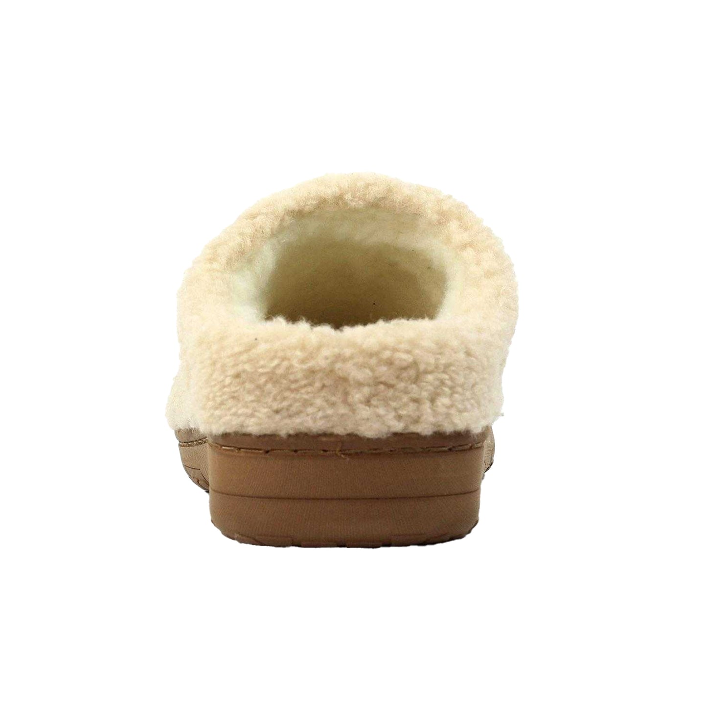 Beige - Back - Lunar Womens-Ladies Burford Slippers
