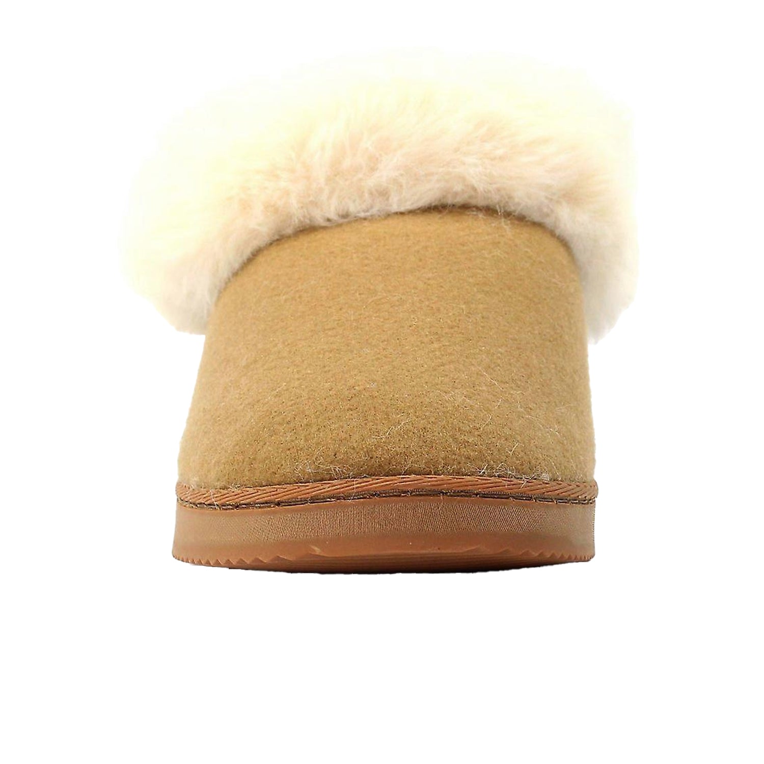 Tan - Close up - Lunar Womens-Ladies Cranbrook Slippers