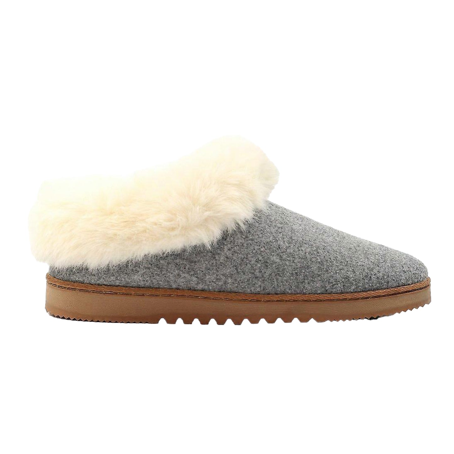 Grey - Side - Lunar Womens-Ladies Cranbrook Slippers
