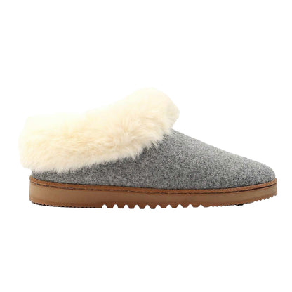 Grey - Side - Lunar Womens-Ladies Cranbrook Slippers