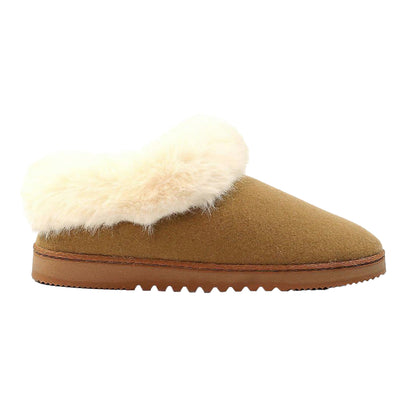 Tan - Side - Lunar Womens-Ladies Cranbrook Slippers