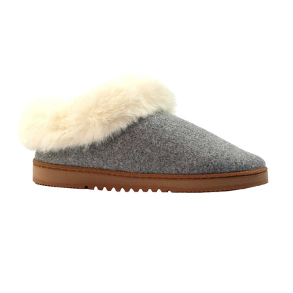 Grey - Front - Lunar Womens-Ladies Cranbrook Slippers