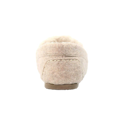 Beige - Back - Lunar Womens-Ladies Cherish Slippers