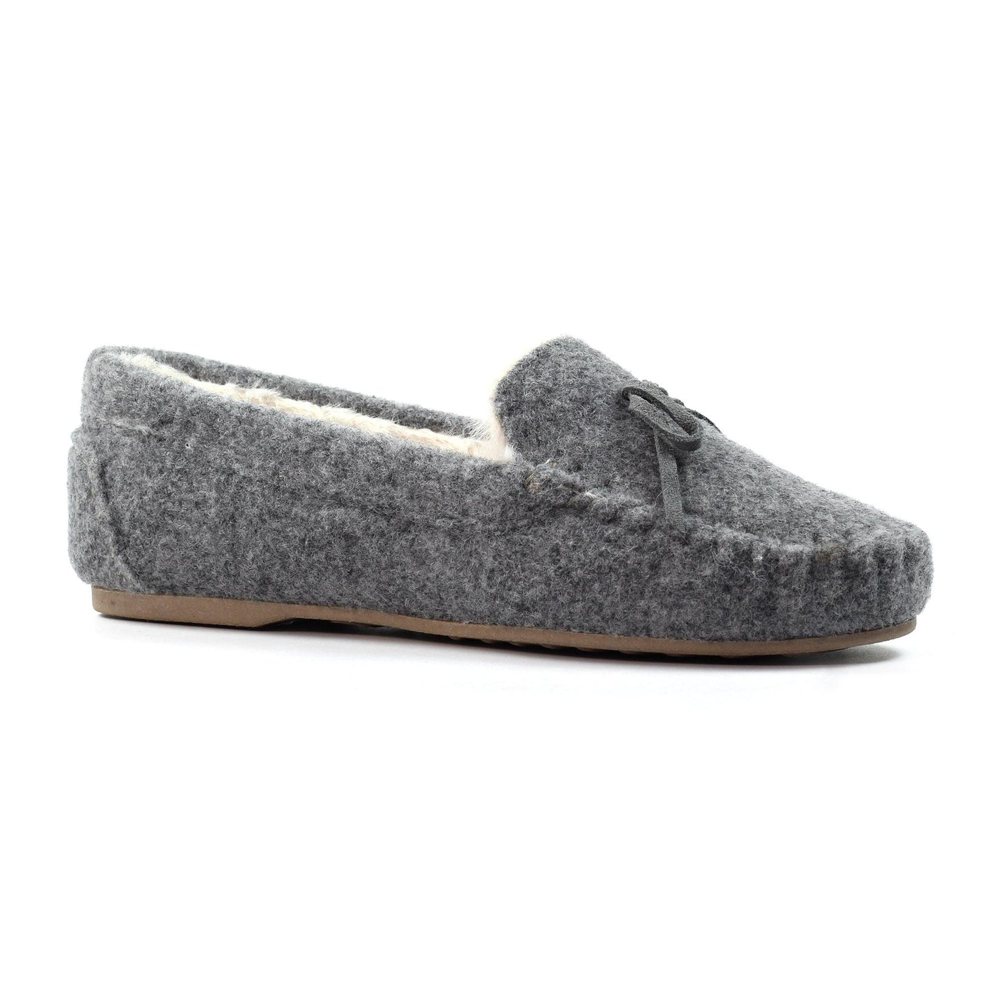 Grey - Front - Lunar Womens-Ladies Cherish Slippers