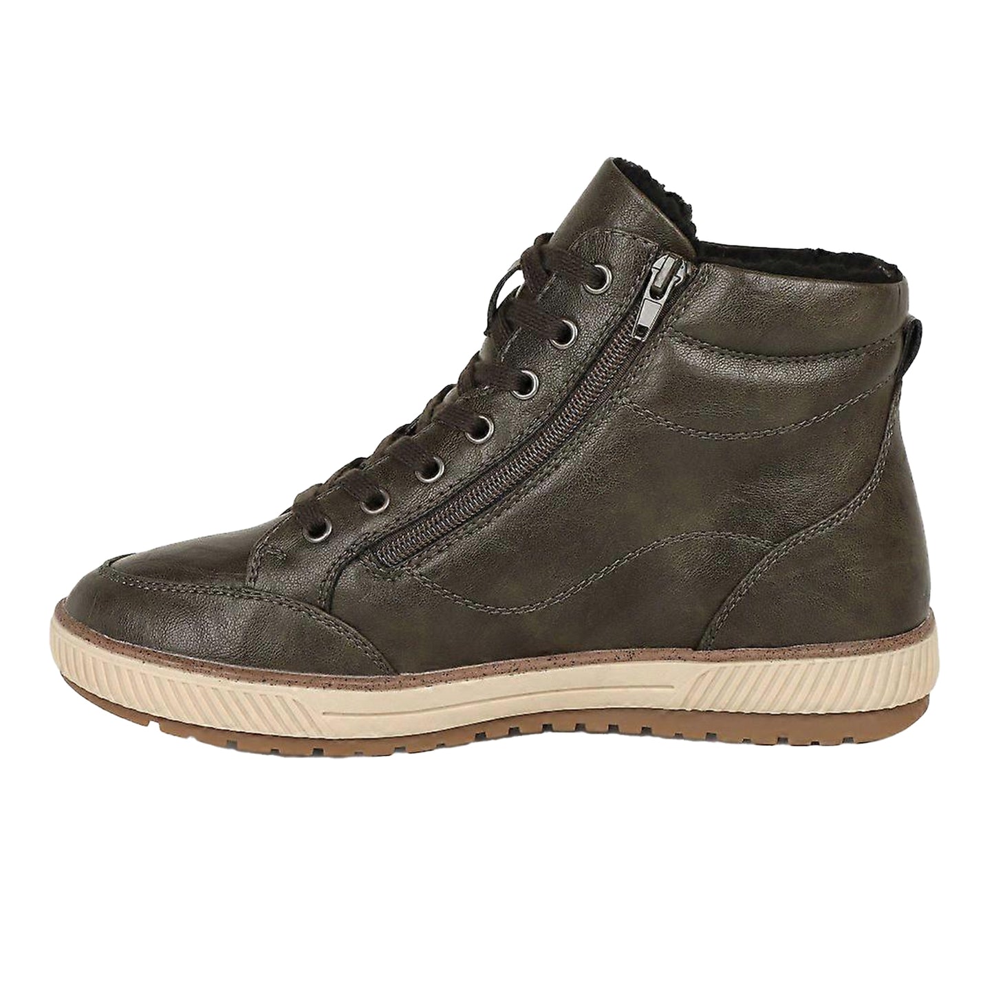 Olive - Lifestyle - Lunar Womens-Ladies Tammy Waterproof Ankle Boots
