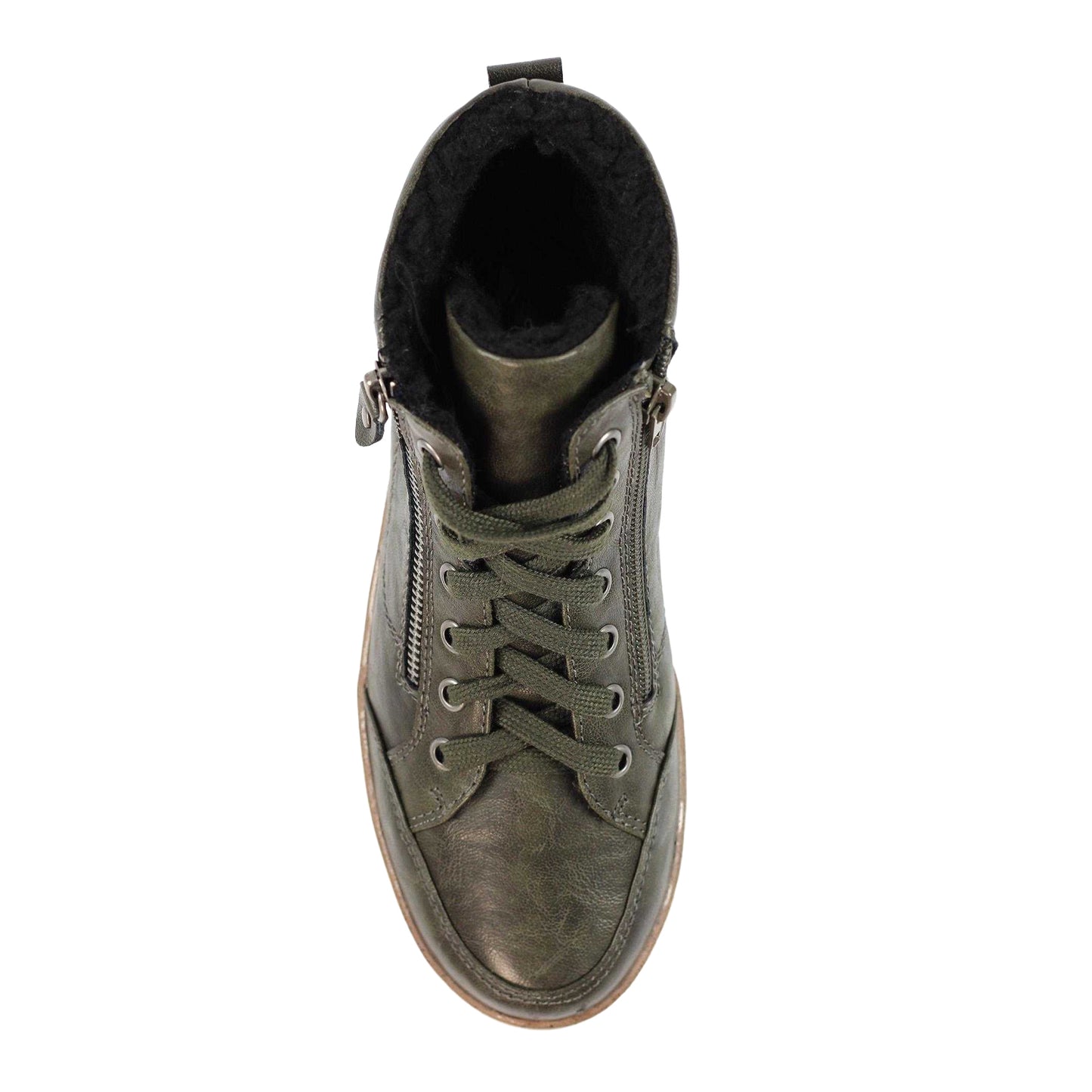 Olive - Pack Shot - Lunar Womens-Ladies Tammy Waterproof Ankle Boots