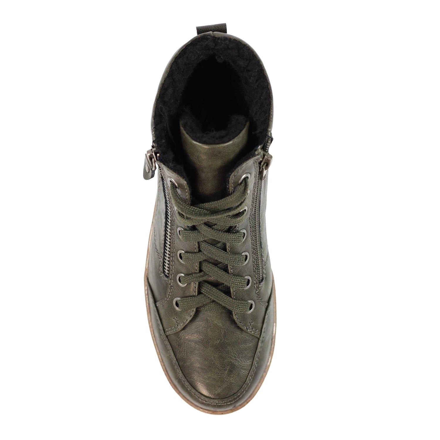 Olive - Pack Shot - Lunar Womens-Ladies Tammy Waterproof Ankle Boots